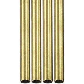 DTGN 7mm x 0.25mm x 300mm(ODxWall TxL) Brass Tube - 4Pack - Good for Machinery Equipment DIY Decorative Frame - Round Metal Tubing in Kuwait