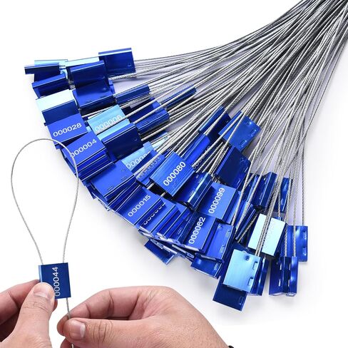 1000pcs Plastic Security Seal - Red Security Tag Tamper Ties - Work as Tamper Seal Tags, Fire Extinguisher Pull Ties, Self Locking Zip Ties, Red Lock Tight - 250mm Length Plastic Trailer Seals Cable in Kuwait