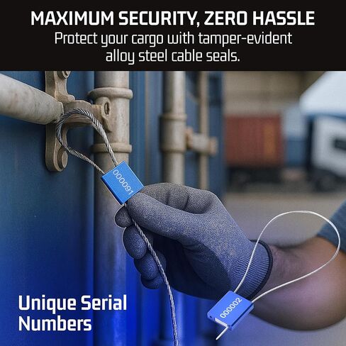 1000pcs Plastic Security Seal - Red Security Tag Tamper Ties - Work as Tamper Seal Tags, Fire Extinguisher Pull Ties, Self Locking Zip Ties, Red Lock Tight - 250mm Length Plastic Trailer Seals Cable in Kuwait