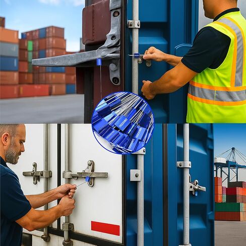 1000pcs Plastic Security Seal - Red Security Tag Tamper Ties - Work as Tamper Seal Tags, Fire Extinguisher Pull Ties, Self Locking Zip Ties, Red Lock Tight - 250mm Length Plastic Trailer Seals Cable in Kuwait