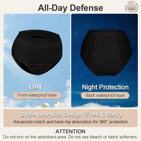 ملابس داخلية للنساء لسلس البول - قدرة امتصاص 100 مل | مانع للتسرب وقابل للغسل | سراويل التحكم في المثانة للنساء | عبوتان بعد الولادة وانقطاع الطمث (لون عاري، كبير) in Kuwait
