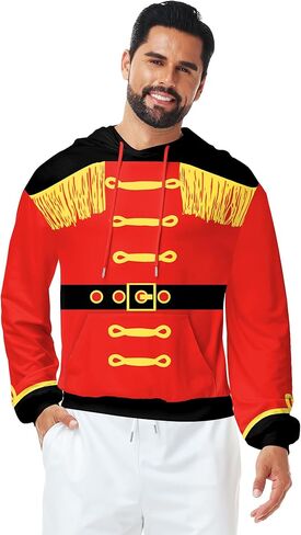 Mens Halloween Skeleton Sweatshirt Long Sleeve Novelty Hoodies with Pockets in Kuwait