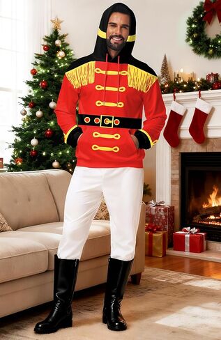 Mens Halloween Skeleton Sweatshirt Long Sleeve Novelty Hoodies with Pockets in Kuwait