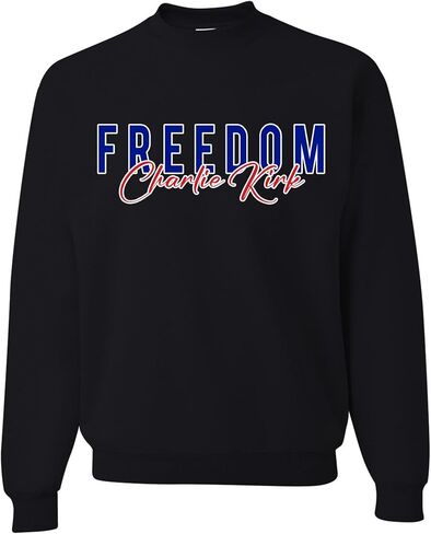 wild custom apparel Charlie Kirk Freedom Signature Merchandise Sweater Crewneck Sweatshirt in Saudi Arabia
