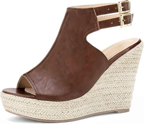 Perphy Espadrilles Slingback Wedges Peep Toe Platform Wedge Heel Sandals for Women in Saudi Arabia