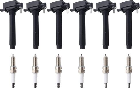 UF491 Ignition Coil & XP5263 Double Iridium Spark Plug Compatible with Buick Lacrosses, Regal, Verano, Allure, Chevy Captiva Sport, Cobalt, Cobalt, Cobalt, Equinox, HHR, Impala, Malibu, Orlando in Saudi Arabia
