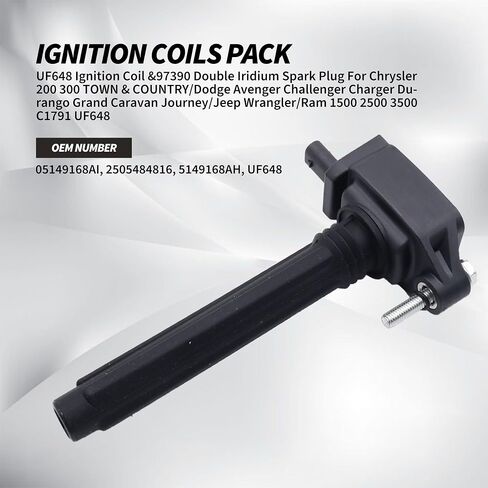 UF491 Ignition Coil & XP5263 Double Iridium Spark Plug Compatible with Buick Lacrosses, Regal, Verano, Allure, Chevy Captiva Sport, Cobalt, Cobalt, Cobalt, Equinox, HHR, Impala, Malibu, Orlando in Saudi Arabia