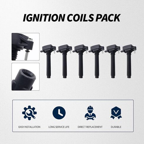 UF491 Ignition Coil & XP5263 Double Iridium Spark Plug Compatible with Buick Lacrosses, Regal, Verano, Allure, Chevy Captiva Sport, Cobalt, Cobalt, Cobalt, Equinox, HHR, Impala, Malibu, Orlando in Saudi Arabia