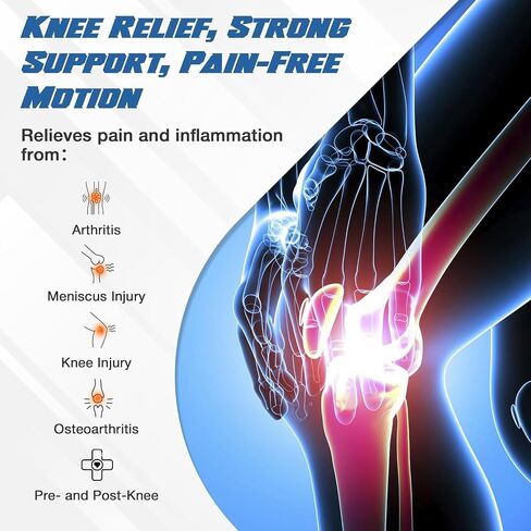 Knee Brace for Men Plus Size - Adjustable Support for Arthritis, ACL Meniscus Tear & Knee Pain Relief or Injury Recovery - Plus Dual Side Stabilizers (Man-Black, Size(19in-24.2in)) in Saudi Arabia