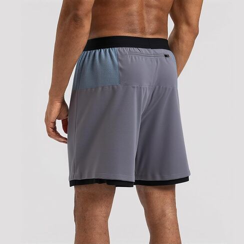 Mens Dark Grey Athletic Shorts Breathable Lightweight Running Shorts Ideal for Sports and Casual Wear Versatile Design in Saudi Arabia