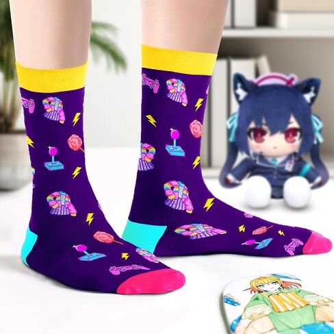 Anime Gifts – Cool Anime Socks for Boys and Teen Guys, Perfect Stocking Stuffers for Boys, Stylish Accessories, Unique Christmas Gifts for anime Enthusiasts in Saudi Arabia