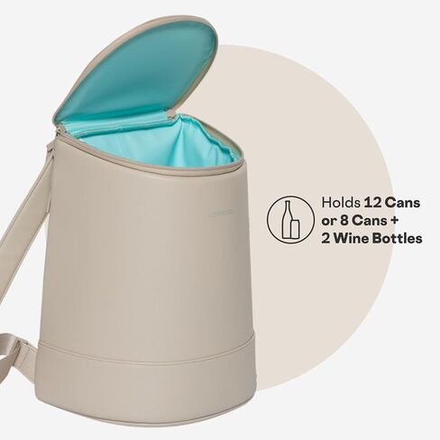 حقيبة ظهر تبريد Corkcicle EOLA، حقيبة معزولة مقاومة للماء ومضادة للتسرب، مثالية لحزم النبيذ والبيرة والثلج in Kuwait