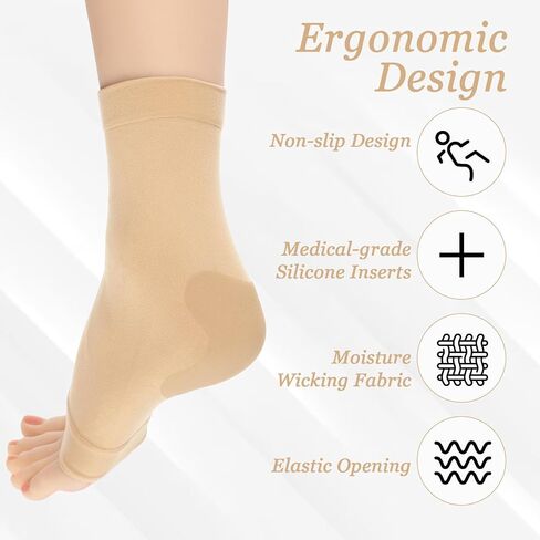 2 PCS ACHILLES TENTON HEEL CONSTORCOR CONSTORTION COMPRISTION SLEEVE SILEVE SACKS PREMIUM GEL HEEL SOCKS SOPER COKLE COALL in Kuwait