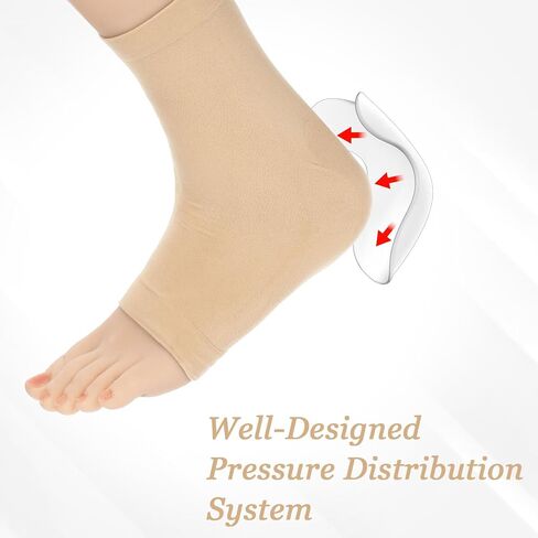 2 PCS ACHILLES TENTON HEEL CONSTORCOR CONSTORTION COMPRISTION SLEEVE SILEVE SACKS PREMIUM GEL HEEL SOCKS SOPER COKLE COALL in Kuwait