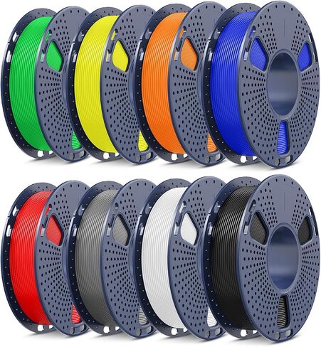 SUNLU Upgrade PLA+2.0 3D Printer Filament, High Speed PLA Plus Filament 1.75mm, 30mm/s - 600mm/s Print Range, Tougher and Stronger, Dimensional Accuracy +/-0.02mm, 1KG Spool(2.2lbs), Orange in Saudi Arabia