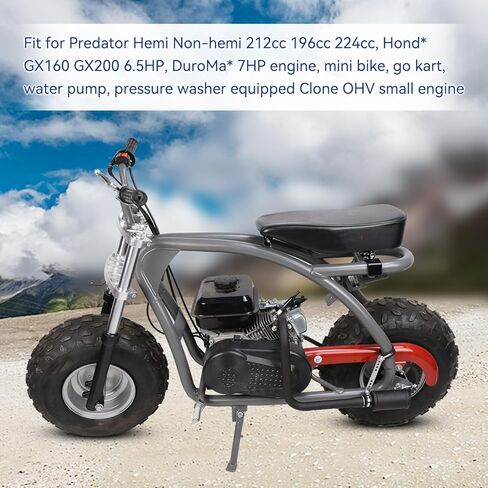 طقم كاتم صوت ماسورة عادم الدراجة الصغيرة متوافق مع Predator 212cc 196cc Hemi Non-hemi Coleman CT200U RB200 Baja Warrior MB200 RT200 Motovox 6.5hp GX160 GX200 KT196 Go Kart Parts in Kuwait