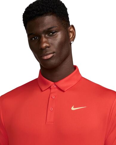 Nike Men's Dri-FIT Tour Golf Polo, 4-Way Stretch, Sweat-Wicking, Structured Collar, Chest & Back Swoosh Logo, Seasonal Colors (Lt Armory Blue | Black, Large) in Saudi Arabia