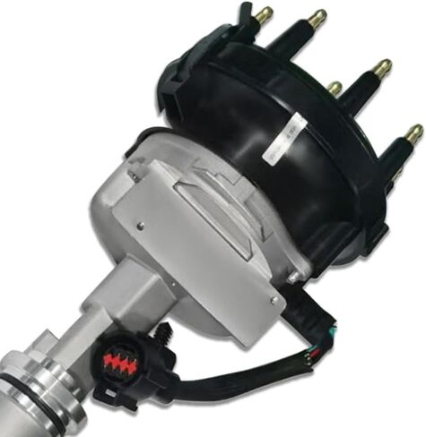 موزع الإشعال مع غطاء أسود ودوار يناسب Ford F150 F250 F350 Bronco E150 E250 E350 Econoline 4.9L L6 1992-1996 (OE: F2TZ12127D, DST2680) in Kuwait