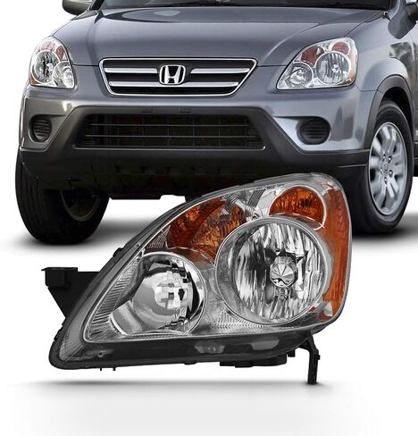 AKKON - [المصابيح الأمامية على طراز الهالوجين لـ 2005-2006 Honda CR-V CRV 4DR للسائق الأيسر + استبدال زوج الجانب الأيمن للركاب in Saudi Arabia