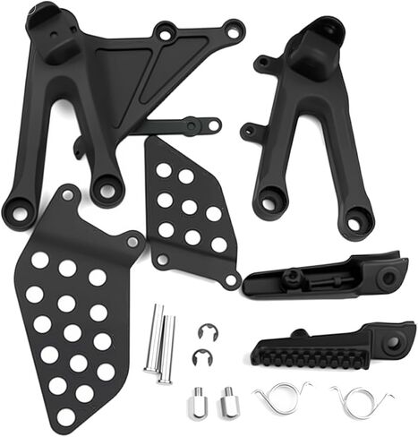 Motorcycle Front Rider Footrest Foot Pegs Bracket Set for Honda CBR1000RR 2004-2007 2006 2005 (Black) in Saudi Arabia