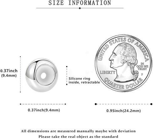 سدادة الخرز كليب فاصل الخرز سحر - يناسب أساور باندورا 925 الفضة الاسترليني مكعب زركونيا كليب قفل سدادة حبة سحر هدية للنساء أصدقاء العائلة in Kuwait