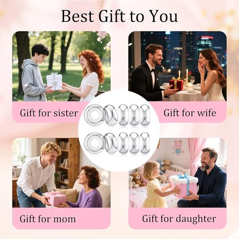 سدادة الخرز كليب فاصل الخرز سحر - يناسب أساور باندورا 925 الفضة الاسترليني مكعب زركونيا كليب قفل سدادة حبة سحر هدية للنساء أصدقاء العائلة in Kuwait