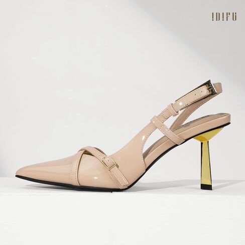 IDIFU IN3 Slingback Heels for Women Closed Toe Kitten Heels Women's Pumps Low Heel Dress Shoes for Women Comfortable Wedding Prom Bridal Bridesmaid Work Dressy Pumps Strappy Pointed Toe Shoes in Saudi Arabia