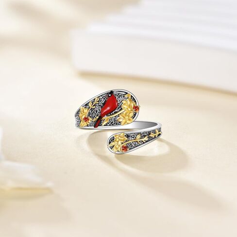 YAFEINI Bee Spoon Ring Sterling Silver Adjustable Ring Bee Jewelry for Women Mom in Saudi Arabia