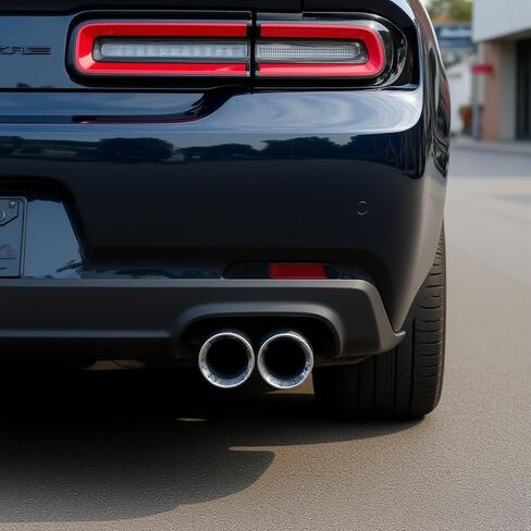 Black Dual Exhaust tip - 2.5" ID x 7"OD x 9"L - Double Wall Weld On Muffler Tail Pipe Stainless Steel Black Coated in Kuwait