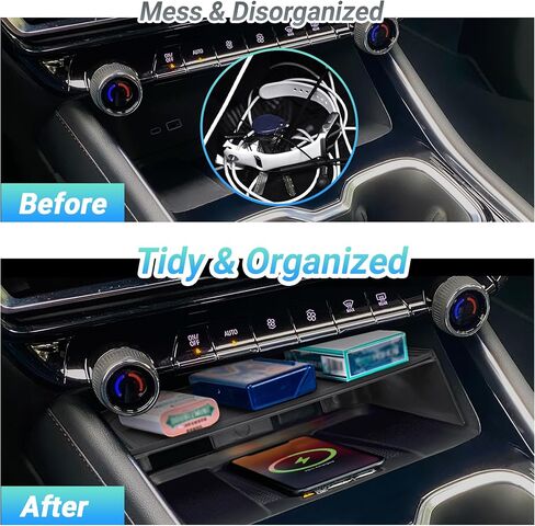Center Console Organizer Compatible with 2024-2025 Chevy Traverse Interior Accessories, Divider Compartment Tray and Center Console Bottom Storage Box; Not fit for 2024 Chevy Traverse Limited in Saudi Arabia