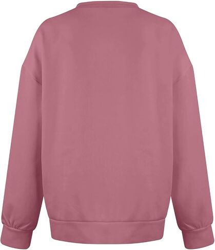 V Neck Sweatshirt Women with Pockets Casual Plain Comfort Hoodless Hoodies Cozy Fleece Pullover Sweatshirts No Hood in Saudi Arabia