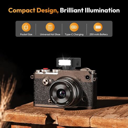 فلاش كاميرا Ulanzi SL02 مع ضوء الفيديو ، GN8 6500K Mini Flash Speedlite ، 4 مستويات طاقة ، متوافقة مع Sony ZV-1/ZV-E10/Canon/Nikon/Fuji/Panasonic/Leica/Olympus ، 【لا يناسب Sony ZV-1F】 in Saudi Arabia