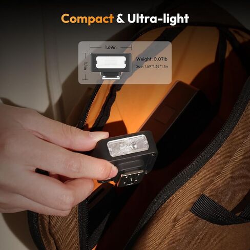فلاش كاميرا Ulanzi SL02 مع ضوء الفيديو ، GN8 6500K Mini Flash Speedlite ، 4 مستويات طاقة ، متوافقة مع Sony ZV-1/ZV-E10/Canon/Nikon/Fuji/Panasonic/Leica/Olympus ، 【لا يناسب Sony ZV-1F】 in Saudi Arabia