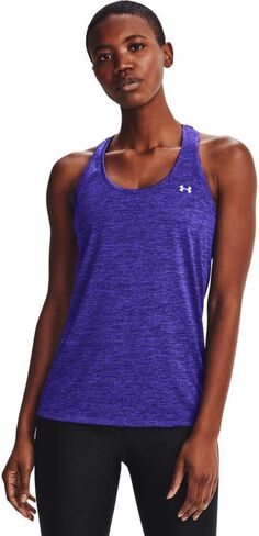 سترة نسائية بدون أكمام Tech Twist من Under Armour، (402) أزرق أتلانتس / / أبيض، مقاس صغير in Saudi Arabia