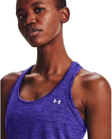 سترة نسائية بدون أكمام Tech Twist من Under Armour، (402) أزرق أتلانتس / / أبيض، مقاس صغير in Saudi Arabia