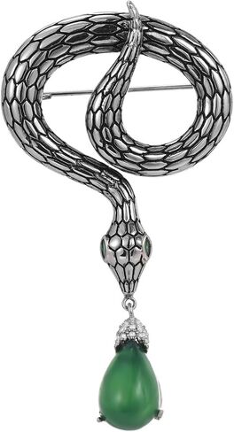 Gold Snake Brooches Pins for Women Men Statement Snake Enamel Lapel Pins Crystal Rhinestone Accessories Powerful Animal Insect Clothing Coat Jacket Lapel Jewelry Gifts in Kuwait