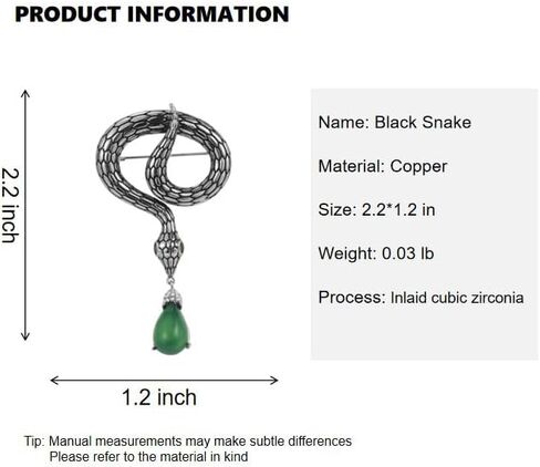 Gold Snake Brooches Pins for Women Men Statement Snake Enamel Lapel Pins Crystal Rhinestone Accessories Powerful Animal Insect Clothing Coat Jacket Lapel Jewelry Gifts in Kuwait