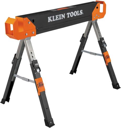 Klein Tools 66187 Folding Saw Horse, Heavy Duty Legs, Metal Saw Horse for Woodworking, Carpenters, Contractors, 2-Pack in Saudi Arabia