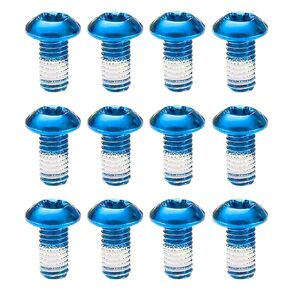 kingsea 12PCS Stainless Steel Bike Screw,M5 x 10mm Disc Brake Rotor Bolts,Bicycle Rotor Screws, Bicycle Disc Brake Rotor Bolts Nuts Torx T25 Head(Gold)