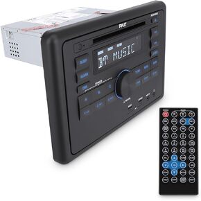 Pyle Bluetooth Digital Mobile Receiver System - 200 Watts Peak Power, Universal Single DIN Head Unit, LCD Display, Multiple Connectivity Options (Disc/AUX/RCA/HDMI), and USB Flash Drive Reader