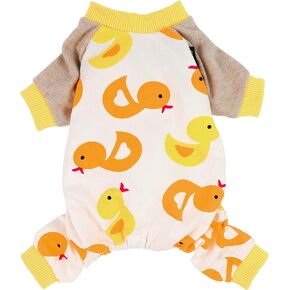 Fitwarm Monkey Dog Pajamas, Cute Dog Clothes for Small Dogs Boy Girl, Pet Onesie Clothing, 100% Breathable Cotton, Brown, Medium