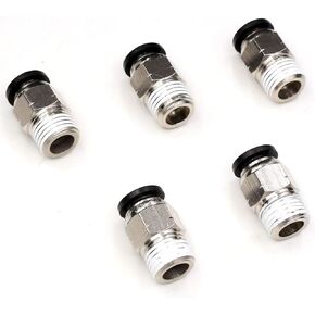 5/16 Air Fittings Push to Connect Fittings,CEKER PC 5/16 Od x 1/4" NPT Air Lines Fittings Male Thread Pneumatic Fitting 5/16 Tubing Fitting Push in Connector Quick Connect Air Hose Fittings 5Packs