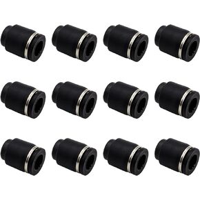 12Pcs 1/4 Inch OD Plastic Push Cap Fitting, Connect Tubing OD Cap for Automotive Assembly Pipeline System
