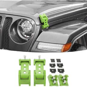 SQQP Hood Latch Stainless Steel Hood Catch Kit Fit for 2007-2018 Jeep Wrangler JK JKU/for 2018-2024 JL JLU & Jeep Gladiator JT(Orange)
