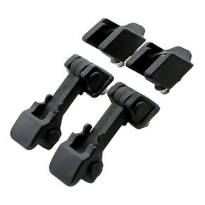 Phamyor OEM Original Hood Catch Latch Locking Pin Left Right Side Kit for 1997-2006 Jeep Wrangler TJ Accessories Replace 55395652AC 55176636AD, Rubber & PA66, Black