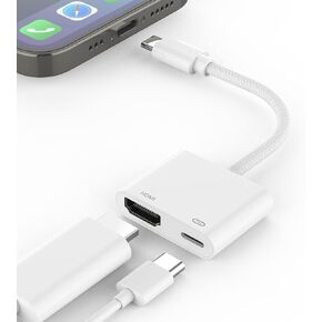 WEIRUIXIN [MFi Certified] USB C to HDMI Adapter for iPhone 15 to TV,4K Sync Screen Connector Cable Digital AV Adapter with 100W Fast Charge Compatible for iPhone 15 to HDTV Projector Moniter