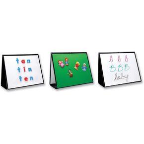 Educational Insights 3-In-1 Portable Easel - Magnetic Board, Whiteboard & Flannel Board, Classroom Must Haves