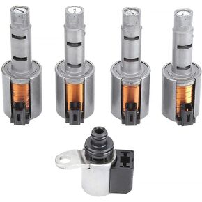 5 Pcs Transmission Solenoids JF015E RE0F11A Replacement for Spark Note Sentra Swift 2012-2015
