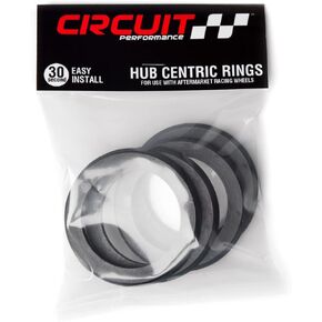 Circuit Performance 73.1mm OD to 66.6mm ID Black Plastic Polycarbonate Hub Centric Rings
