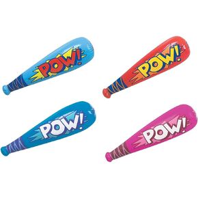 Rhode Island Novelty 20 Inch POW Bat Inflates, Pack of 12